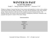 Winter is Past Orchestra sheet music cover